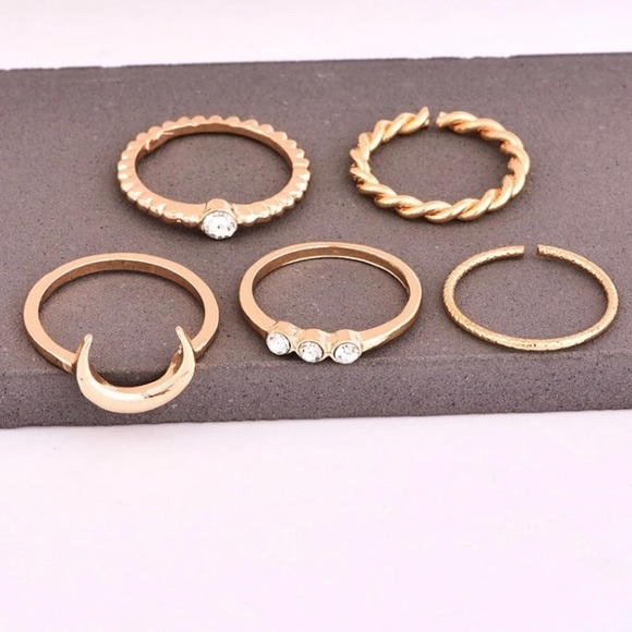 Five Piece Boho Ring Set - Picture 3 of 3